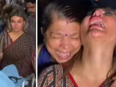 People Slam Paparazzi As Video Of Rakhi Sawant Crying Inconsolably After Mom's Death Goes Viral