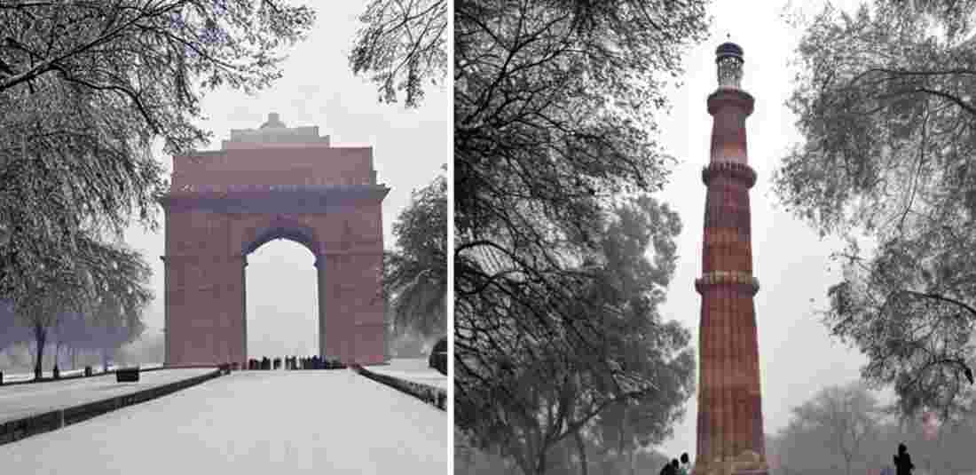 delhi snowfall