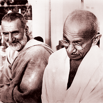 Gaffar khan with Gandhi 