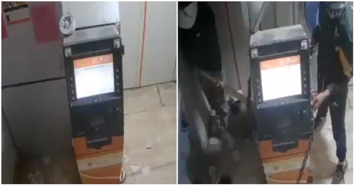 Rajasthan thieves stole ATM machine viral video 