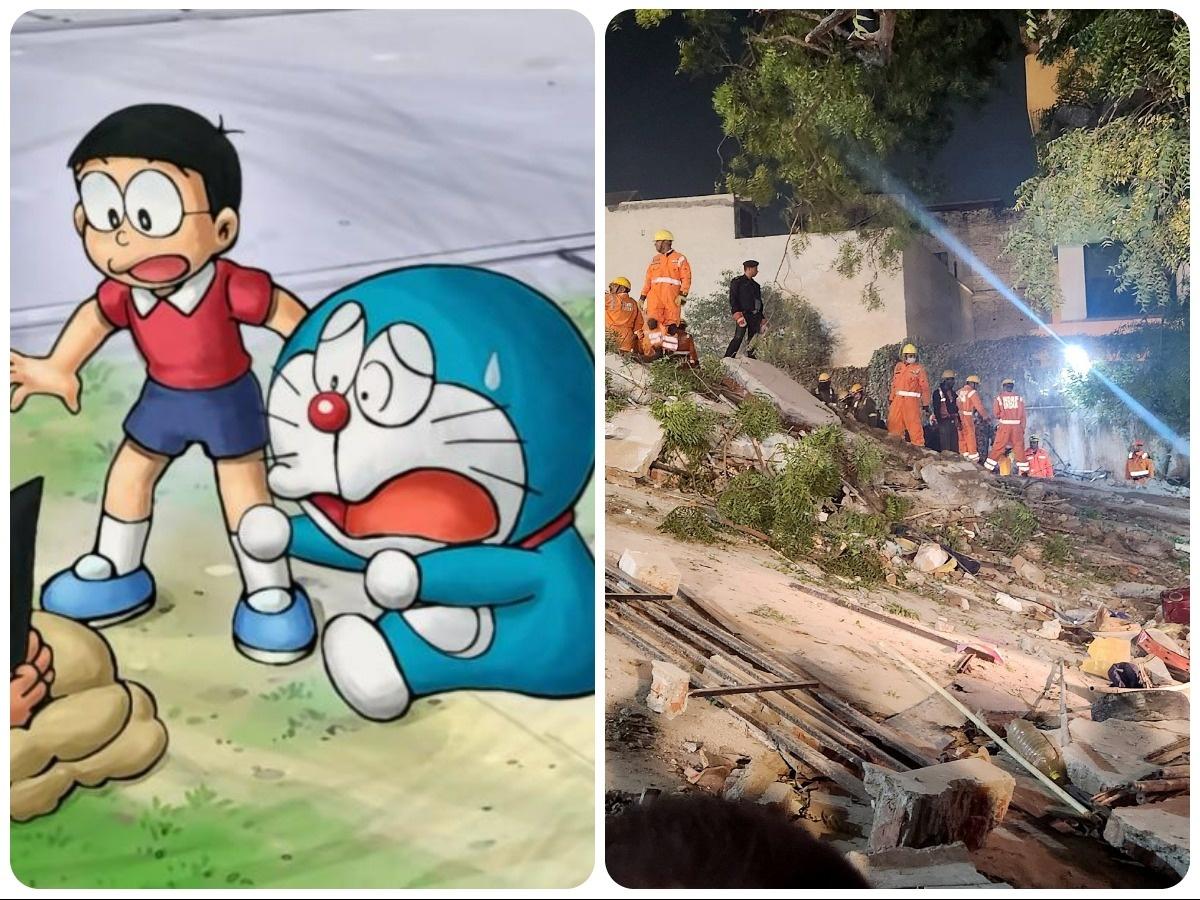 Building collapse in Lucknow: A six-year-old boy's life was saved by the animated cartoon "Doraemon"