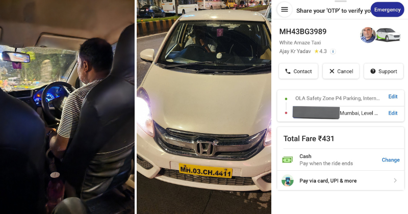An Ola driver took a man from the Mumbai airport to his location and asked him to pay an inflated fare