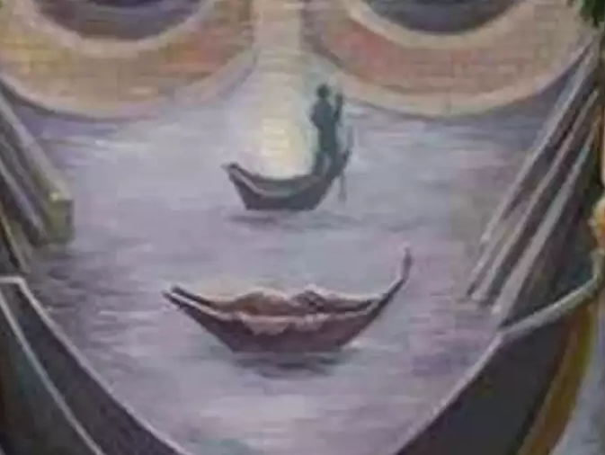 Optical illusion Boatman