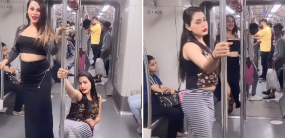 Here's A Viral Video Of Two Women Dancing In Delhi Metro