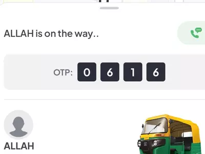 It's Allah On His Way Man's Screenshot Of His Online Autorickshaw Ride