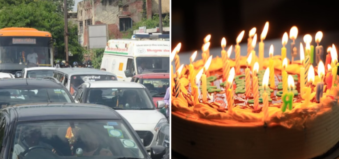 Agra Man Halts Traffic To Celebrate Birthday On Street