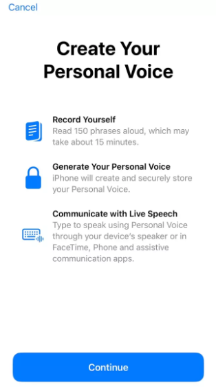 New iPhone feature in iOS 17 Clone Your Voice