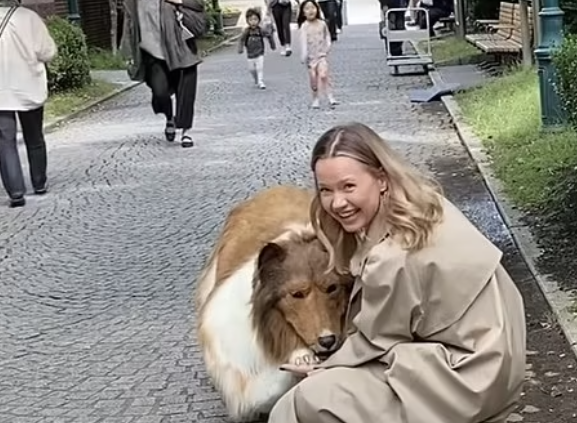 The Japanese Man Who Bought The £12,000 Dog Costume Finally Goes Outside