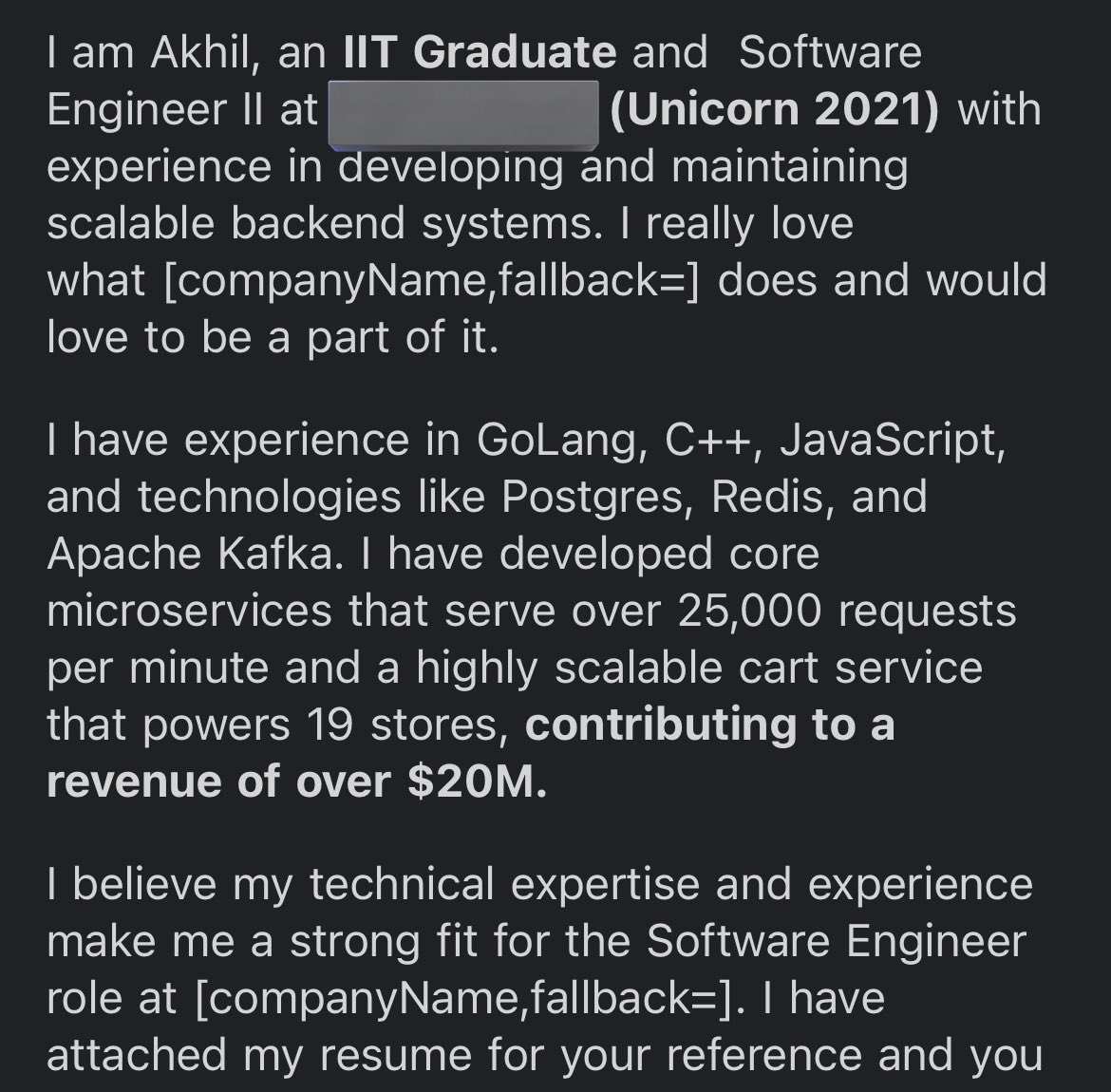 Ai-written raw cover letter from an IIT grad makes the rounds