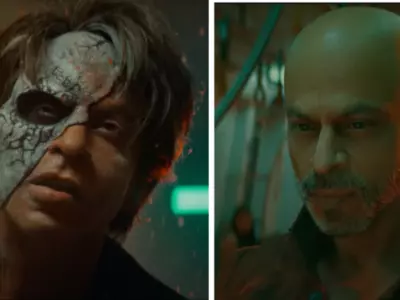 Shah Rukh Khan's bald look and fun dance steal the show as he plays dual roles of a fighter and jailer in Deepika Padukone, Nayanthara and Vijay Sethupathi starrer Atlee directorial Jawan.