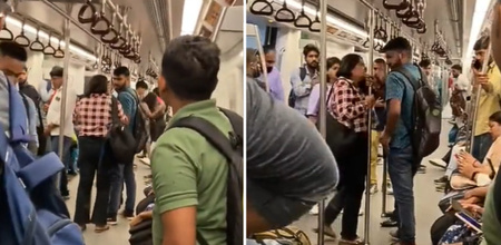 Delhi Metro: Woman Slaps, Scolds Man In Viral Video