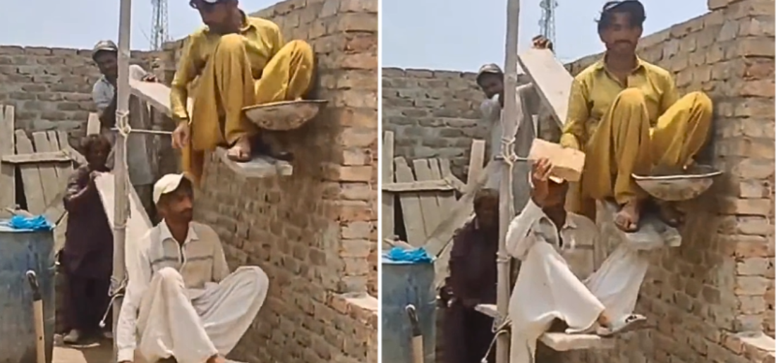 Viral Video: Construction Workers Use Jugaadu Manpowered Seesaw