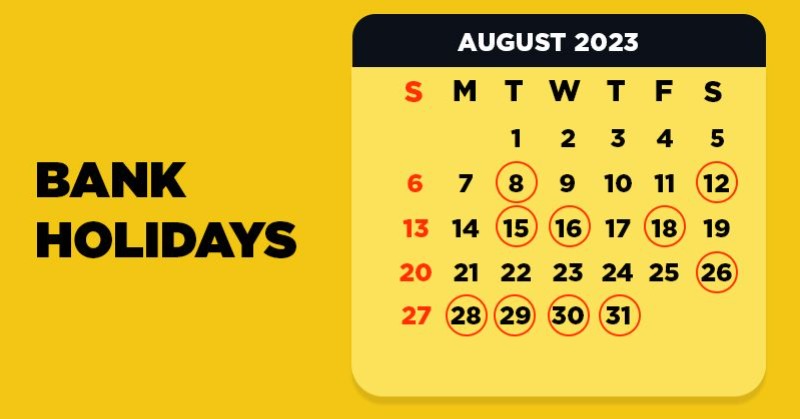 Bank Holidays August 2023 In India Check Full List