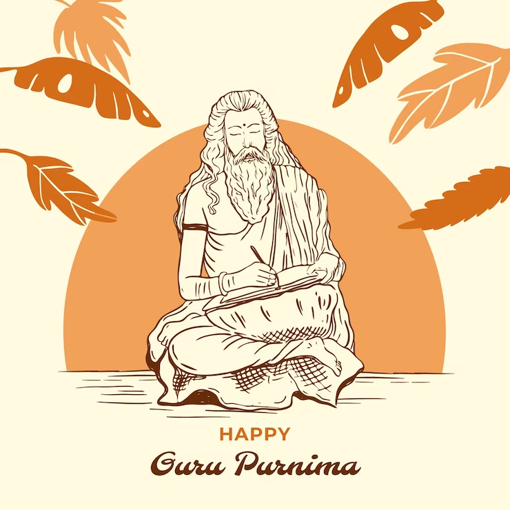 Draw Guru Purnima drawing | Tribute to guru teacher | Easy drawing for kids  - YouTube