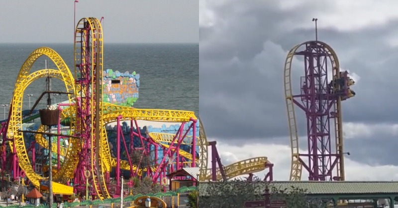 Roller Coaster Breaks Down In UK Park Riders Left Hanging For