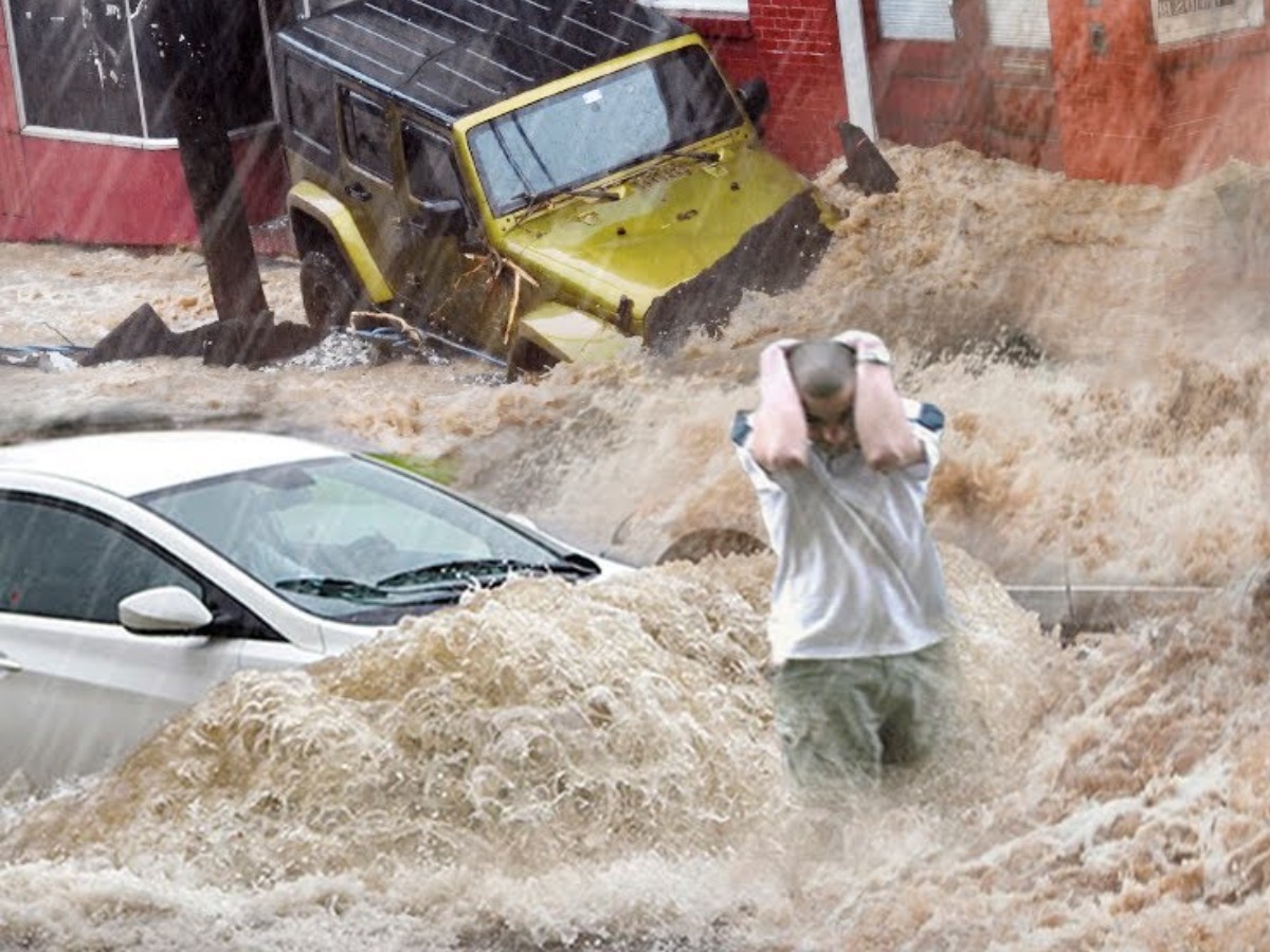 Cars Swept Away, People Clung To Trees As Horrific Flash Floods Hit ...