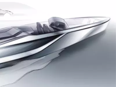  All-Electric Frauscher Boat Sketch