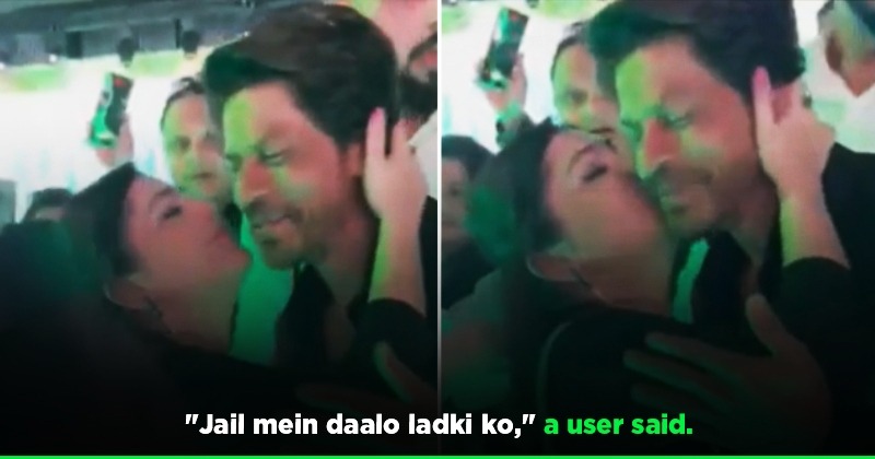 Woman Kisses Shah Rukh Khan Forcefully 