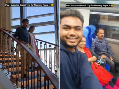 Happiness Spreads via Desi Man’s Surprise Dubai Trip to Parents