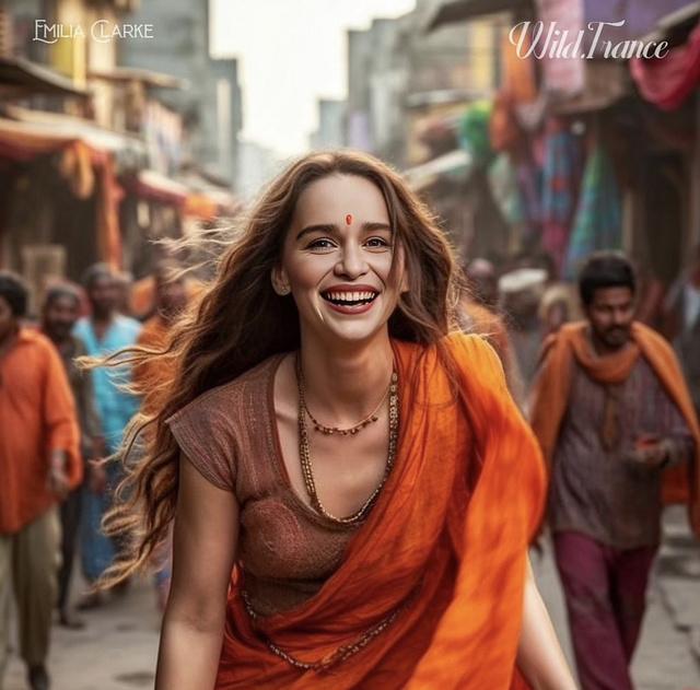 AI Images Of Hollywood Actresses As Indian Monks