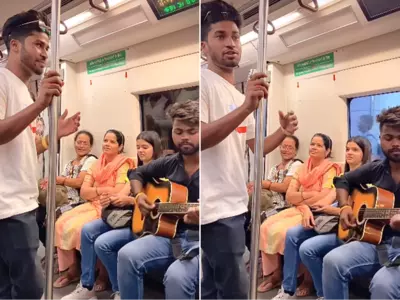 In Delhi, a boy performs a captivating rendition of Kailash Kher's Allah Ke Bande. Metro wins people's hearts