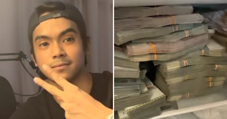 Malaysian Vocalist Stuns Fans With Fridge Full Of Banknotes