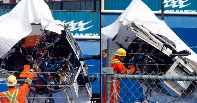 Remaining Parts Of Imploded Submarine Brought Ashore