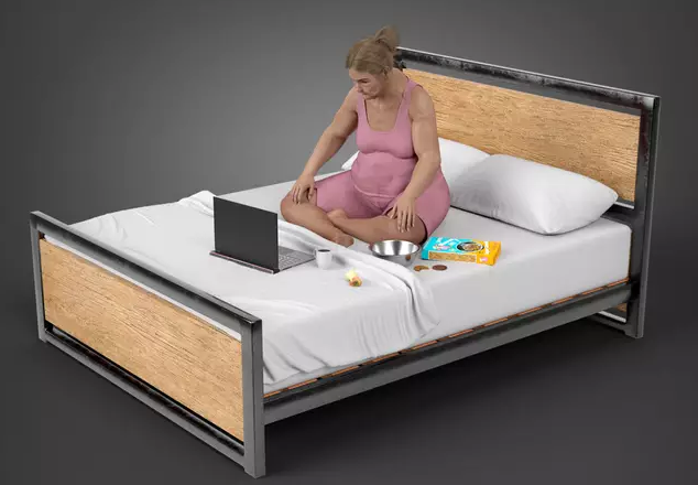 Swollen Eyes, Hunchback this is how work from workers will look like after 70 years