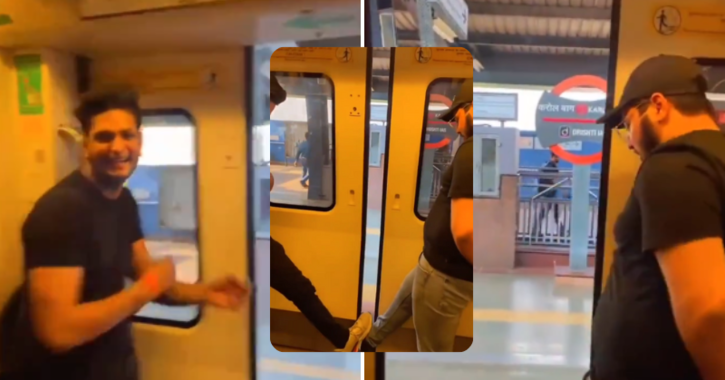 Men prevent train carriage door from closing, Delhi Metro reacts