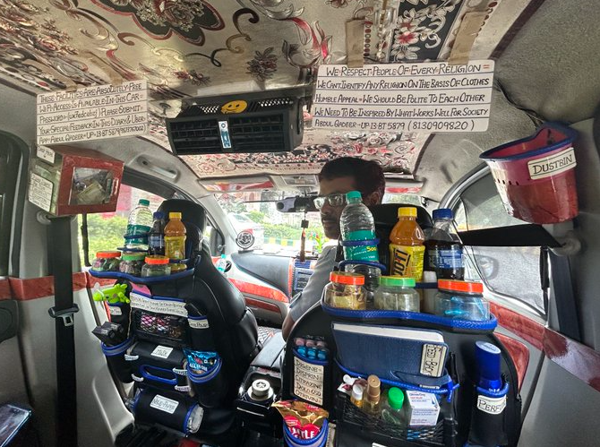 Uber Driver serves juice biscuit gives wifi access