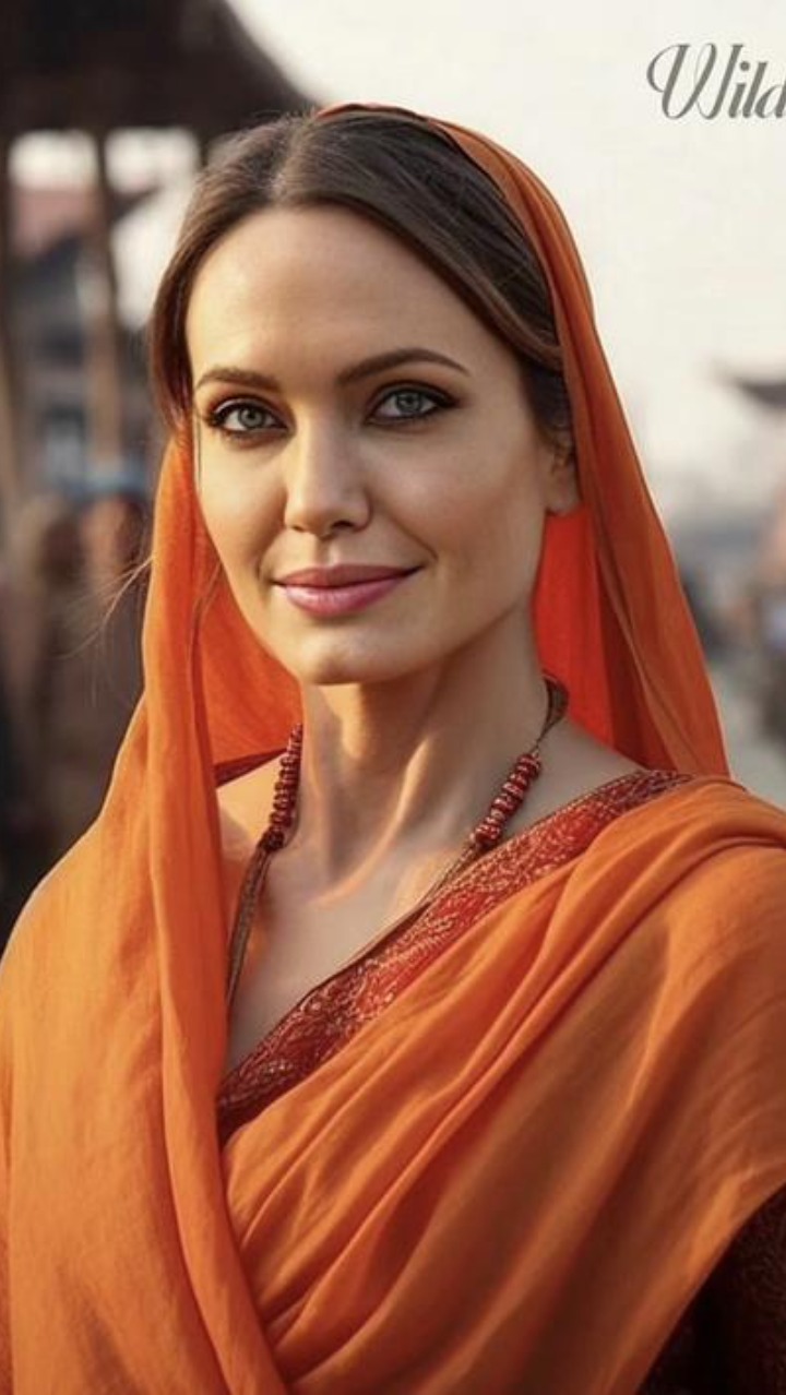 From Angelina Jolie To Emma Watson AI Reimagine Hollywood Actresses As Indian Monks