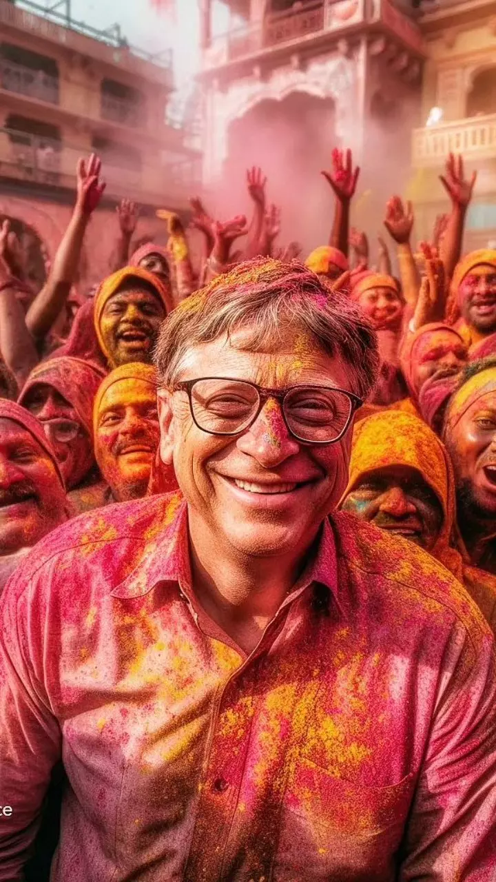 AI-Generated Images Of Billionaires Having Fun At Vrindavan Holi Festival