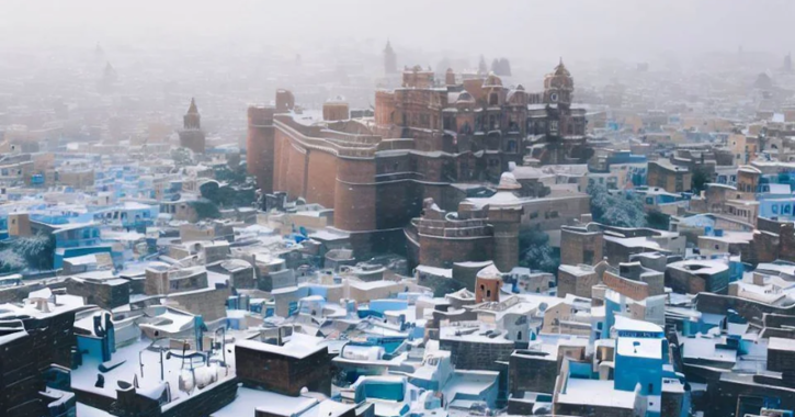 snow in jodhpur 