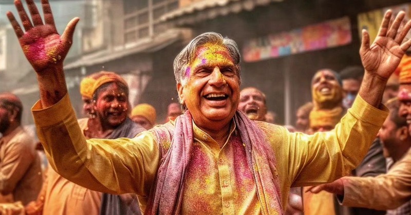 AI-Generated Pics Of Famous Personalities Playing Holi In Vrindavan  Fascinate Internet