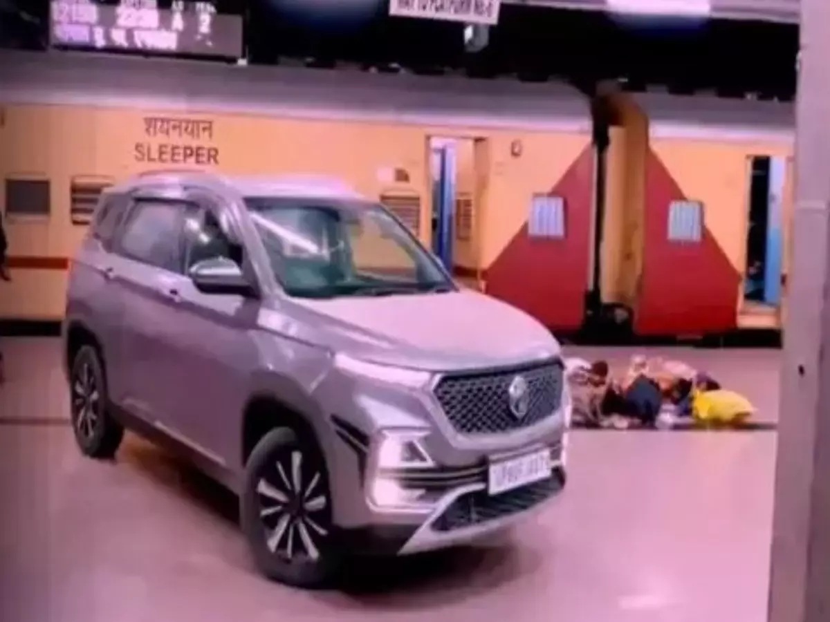 Viral At Any Cost? Agra Man Drives SUV On Railway Platform For Social Media Video, Booked Indiatimes