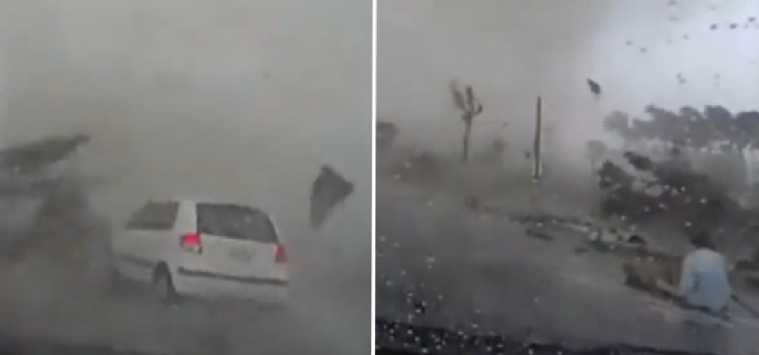 Tornado Sends Cars Flying In Viral Video