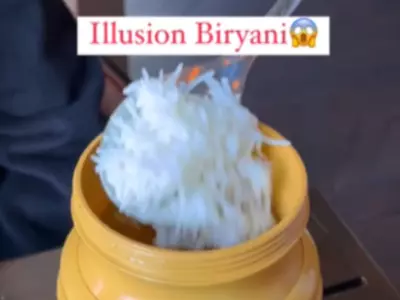 Delhi Cafe Serves Illusion Biryani, Viral Video