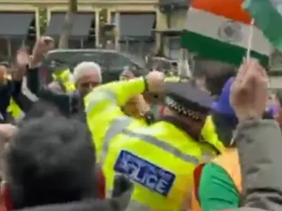 British Cop Dance With Indians