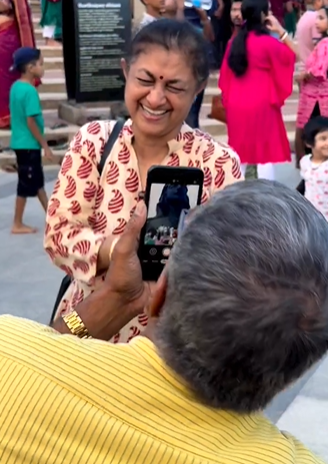 Elderly man trying to click wife photos viral video 