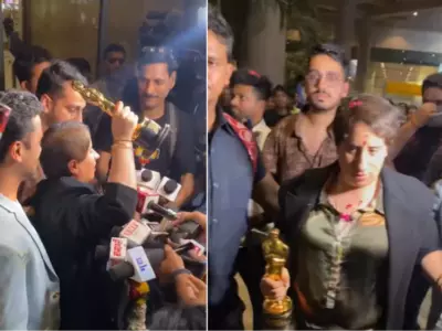 Guneet Monga Gets Royal-Like Welcome At Mumbai Airport As She Returns With The Oscars In Hand