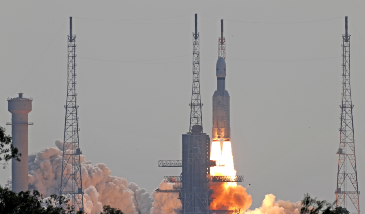 ISRO launch india biggest rocket LVM3 36 satellites 