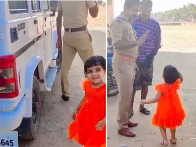 Little Girl Salute To Kerala Police Officer
