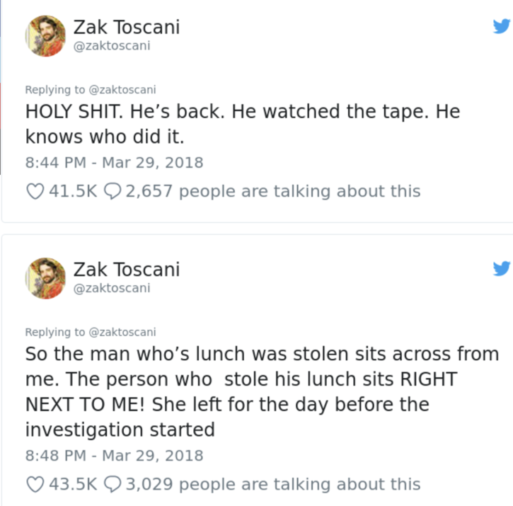 Employee's Lunch Gets Stolen From Office Fridge