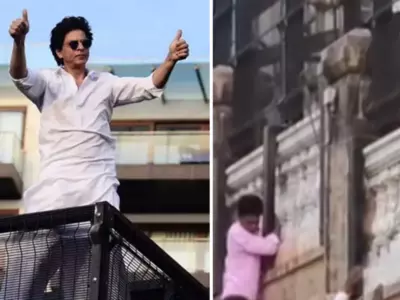 Taking Fandom To New Crazy Level, 2 Fans Climb Up Mannat's Boundary Wall To Meet SRK, Arrested
