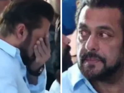 Salman Khan Tries Hard To Control His Tears At Satish Kaushik's Funeral