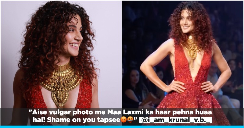 Taapsee Pannu Trolled For Wearing Goddess Lakshmi Necklace With 'Bold' Dress