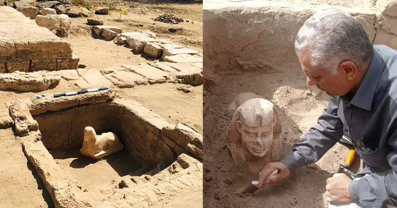 2,000-year-old Sphinx Statue With A Smiling Face