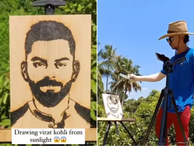 A Portrait Made of Sunlight and Wood The Creative Process Behind Virat Kohli's Image