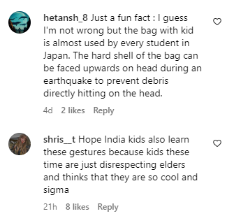Instagram comments on viral video