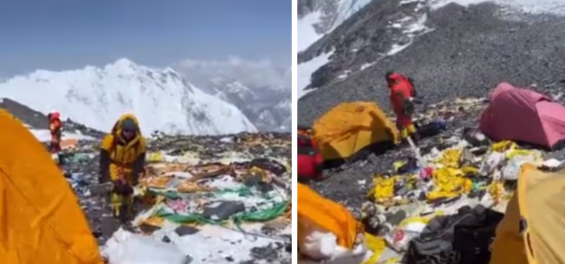 Outrage After Video Showing Garbage Being Dumped At Mt Everest Campsite ...